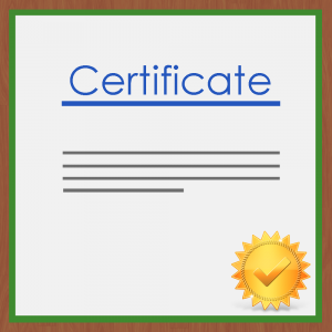 sertifika programı sonrasında verilen sertifika